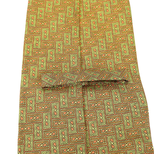 FENDI tie silk green mens Used Authentic