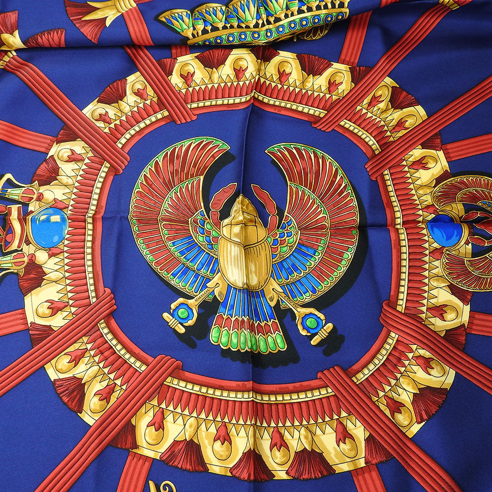 HERMES scarf silk Purple type Carre90 Women Used Authentic