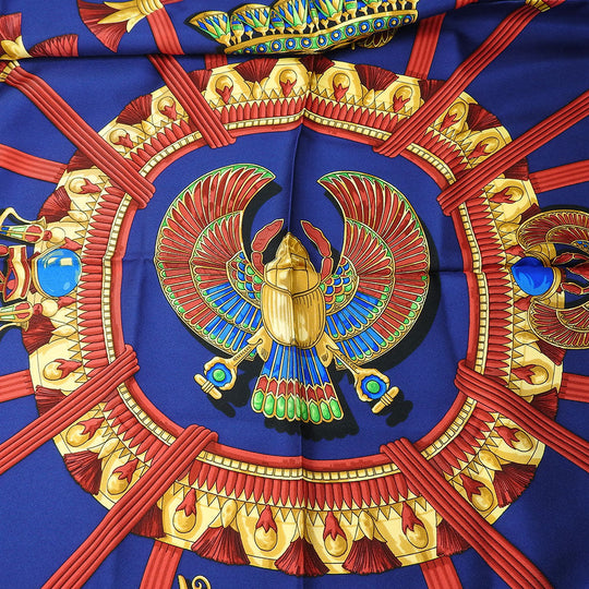 HERMES scarf silk Purple type Carre90 Women Used Authentic