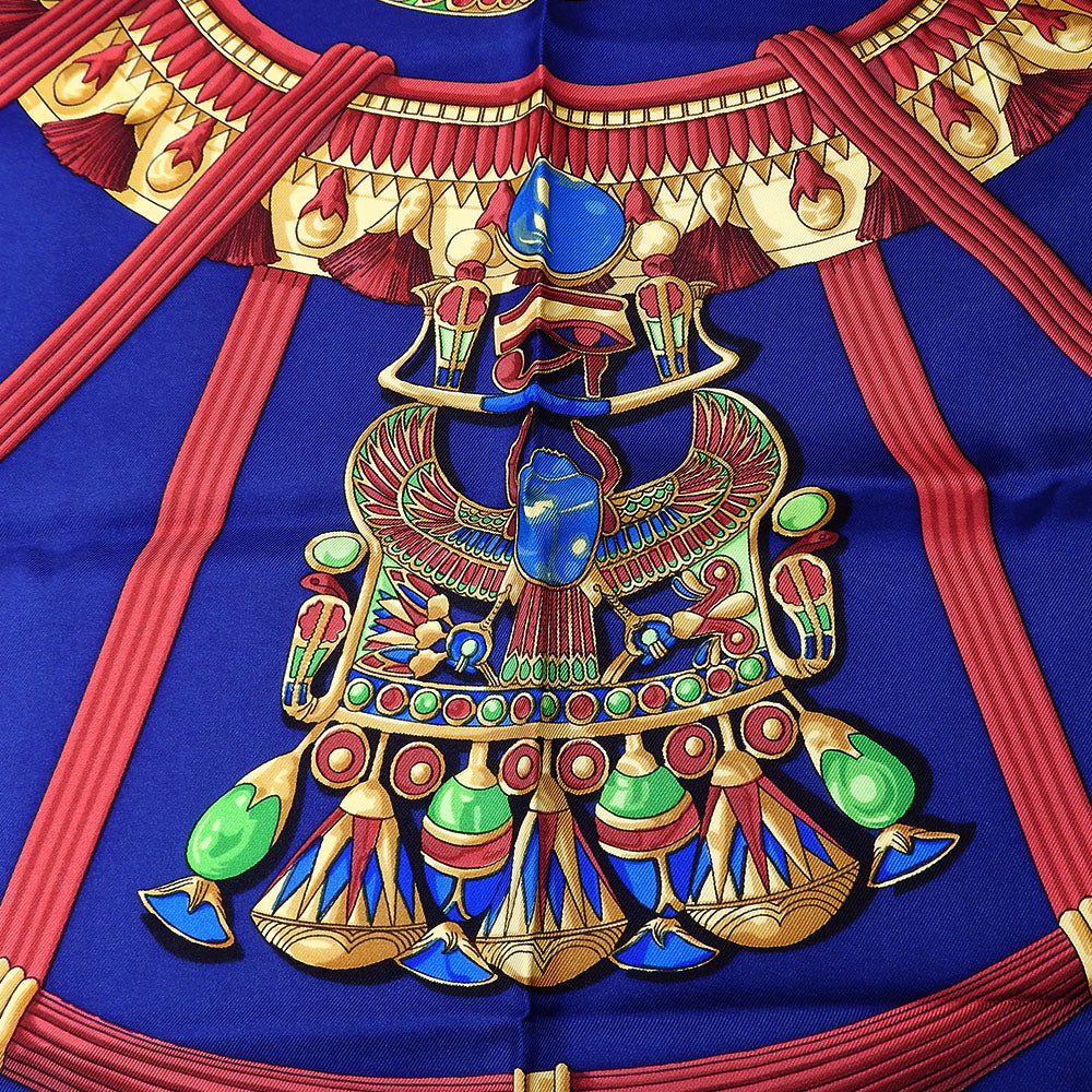 HERMES scarf silk Purple type Carre90 Women Used Authentic