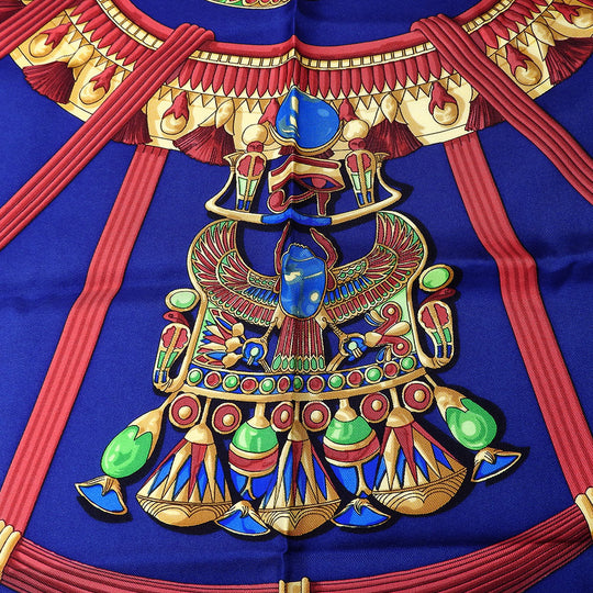 HERMES scarf silk Purple type Carre90 Women Used Authentic