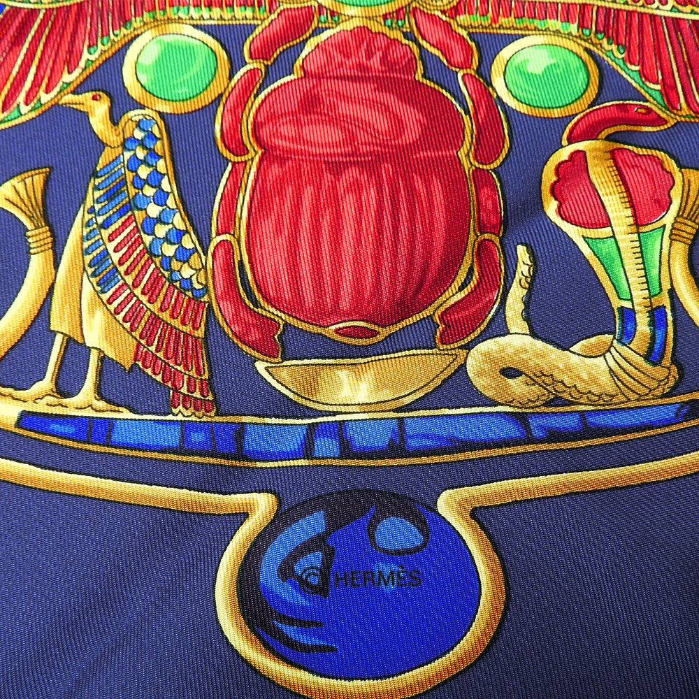HERMES scarf silk Purple type Carre90 Women Used Authentic