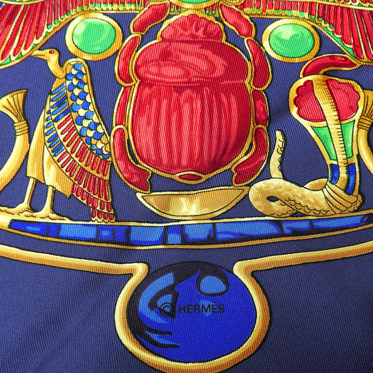 HERMES scarf silk Purple type Carre90 Women Used Authentic