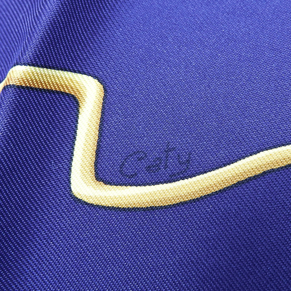 HERMES scarf silk Purple type Carre90 Women Used Authentic