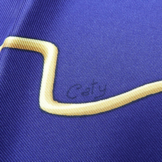 HERMES scarf silk Purple type Carre90 Women Used Authentic