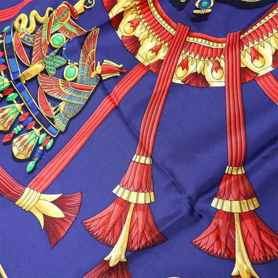 HERMES scarf silk Purple type Carre90 Women Used Authentic