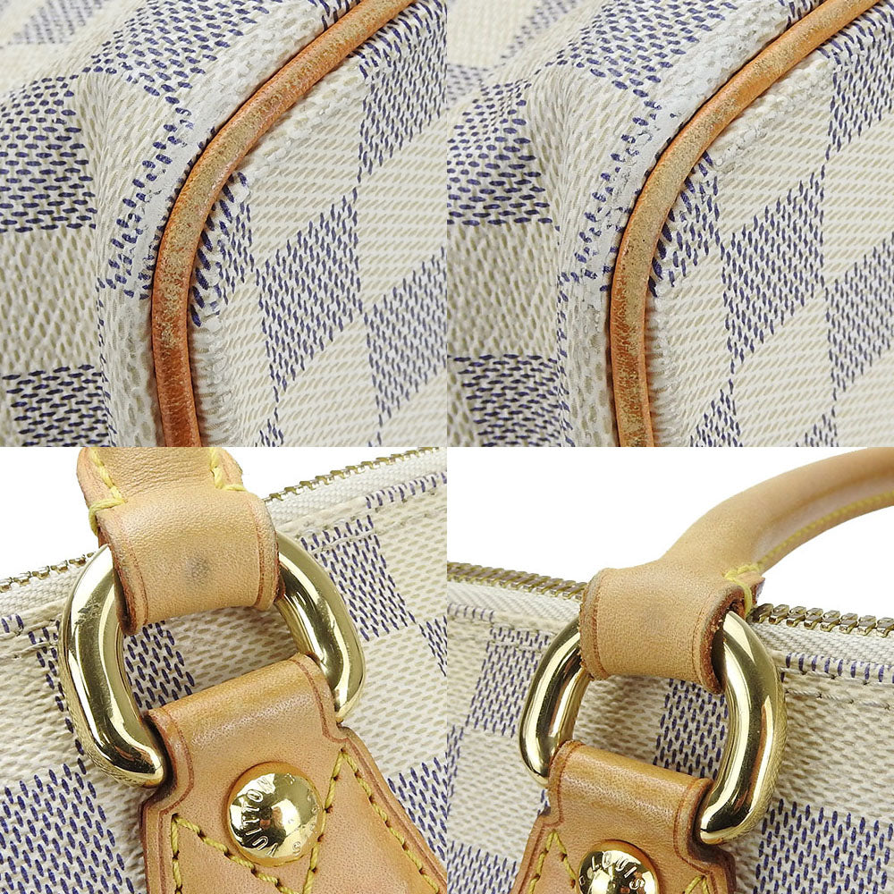 LOUIS VUITTON Handbag N51185 Damier Azur, Tanned Leather white SaleyaMM Women Used Authentic