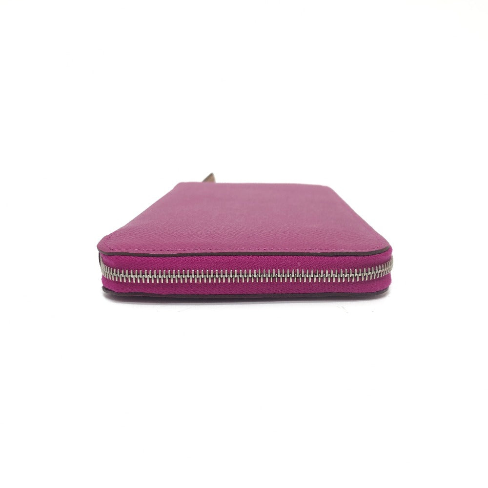 HERMES Long Wallet Purse Epsom purple Azap Long Silk Inn Women Used Authentic