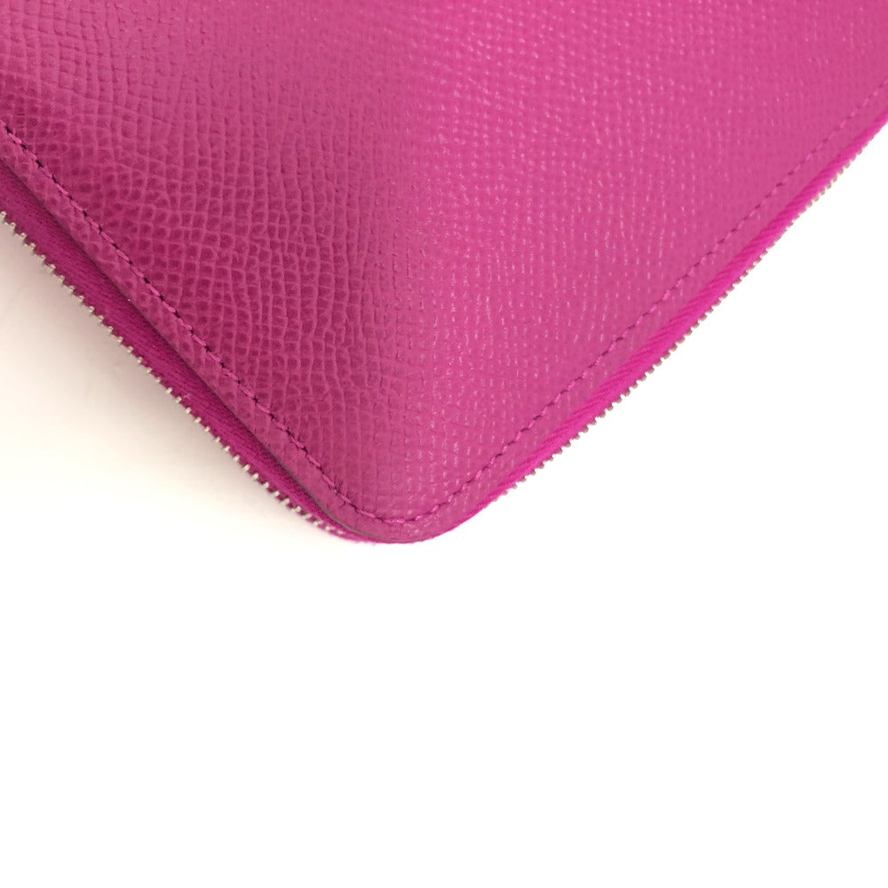 HERMES Long Wallet Purse Epsom purple Azap Long Silk Inn Women Used Authentic
