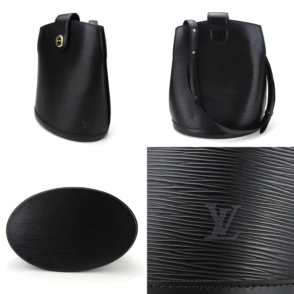 LOUIS VUITTON Shoulder Bag M52252 Epi Leather black Cluny