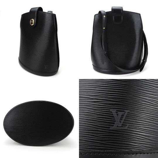 LOUIS VUITTON Shoulder Bag M52252 Epi Leather black Cluny
