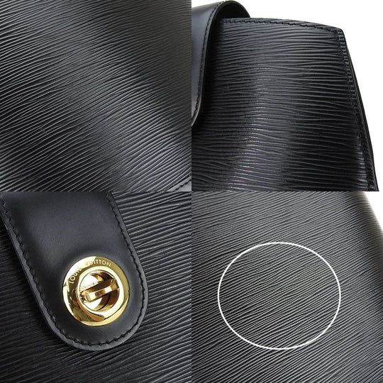LOUIS VUITTON Shoulder Bag M52252 Epi Leather black Cluny