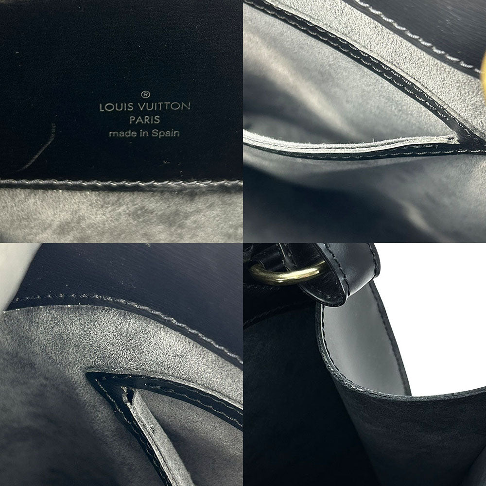 LOUIS VUITTON Shoulder Bag M52252 Epi Leather black Cluny