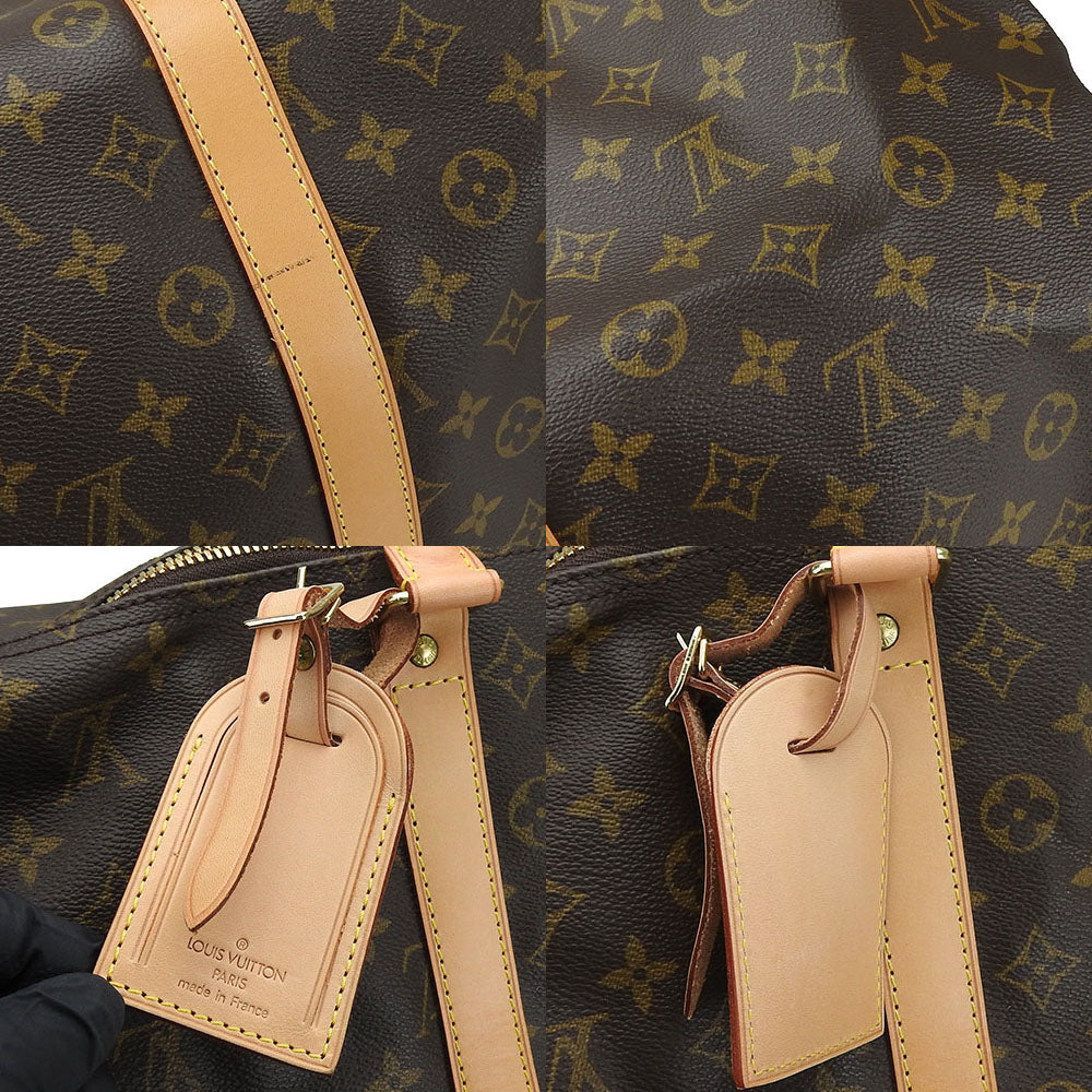 LOUIS VUITTON Boston Duffel bag M41414 Monogram, Tanned Leather Brown Keepall 55 bandouliere unisex(Unisex) Used Authentic