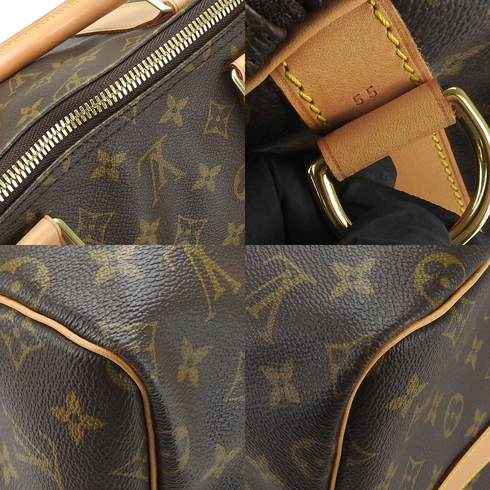 LOUIS VUITTON Boston Duffel bag M41414 Monogram, Tanned Leather Brown Keepall 55 bandouliere unisex(Unisex) Used Authentic