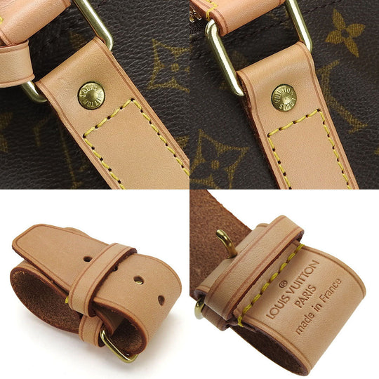 LOUIS VUITTON Boston Duffel bag M41414 Monogram, Tanned Leather Brown Keepall 55 bandouliere unisex(Unisex) Used Authentic