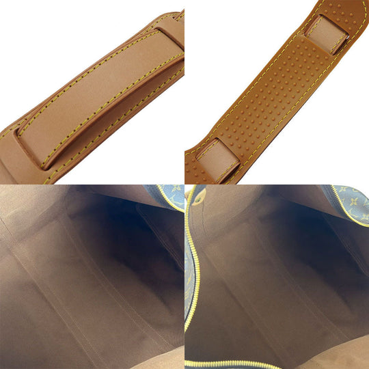 LOUIS VUITTON Boston Duffel bag M41414 Monogram, Tanned Leather Brown Keepall 55 bandouliere unisex(Unisex) Used Authentic