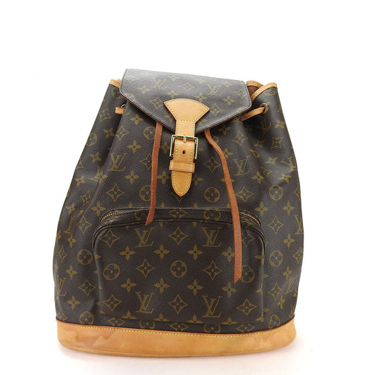 LOUIS VUITTON Backpack M51135 Monogram Brown MontsourisGM Women Used Authentic