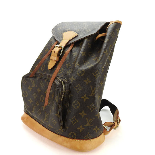 LOUIS VUITTON Backpack M51135 Monogram Brown MontsourisGM Women Used Authentic