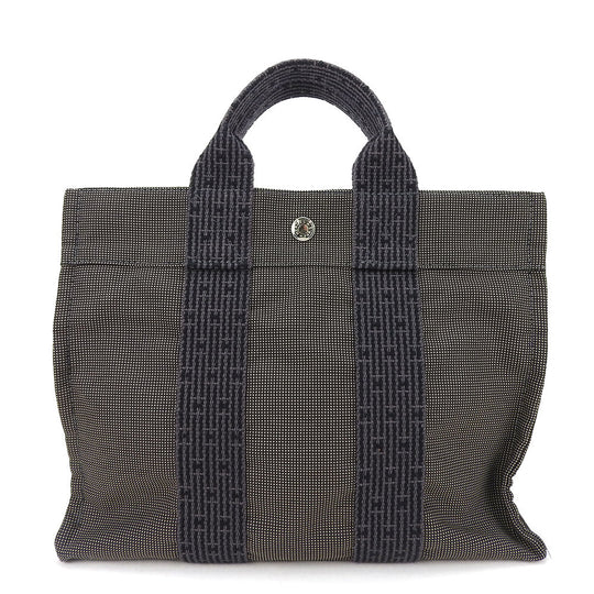 HERMES Tote Bag canvas gray Her Line Tote PM unisex(Unisex) Used Authentic