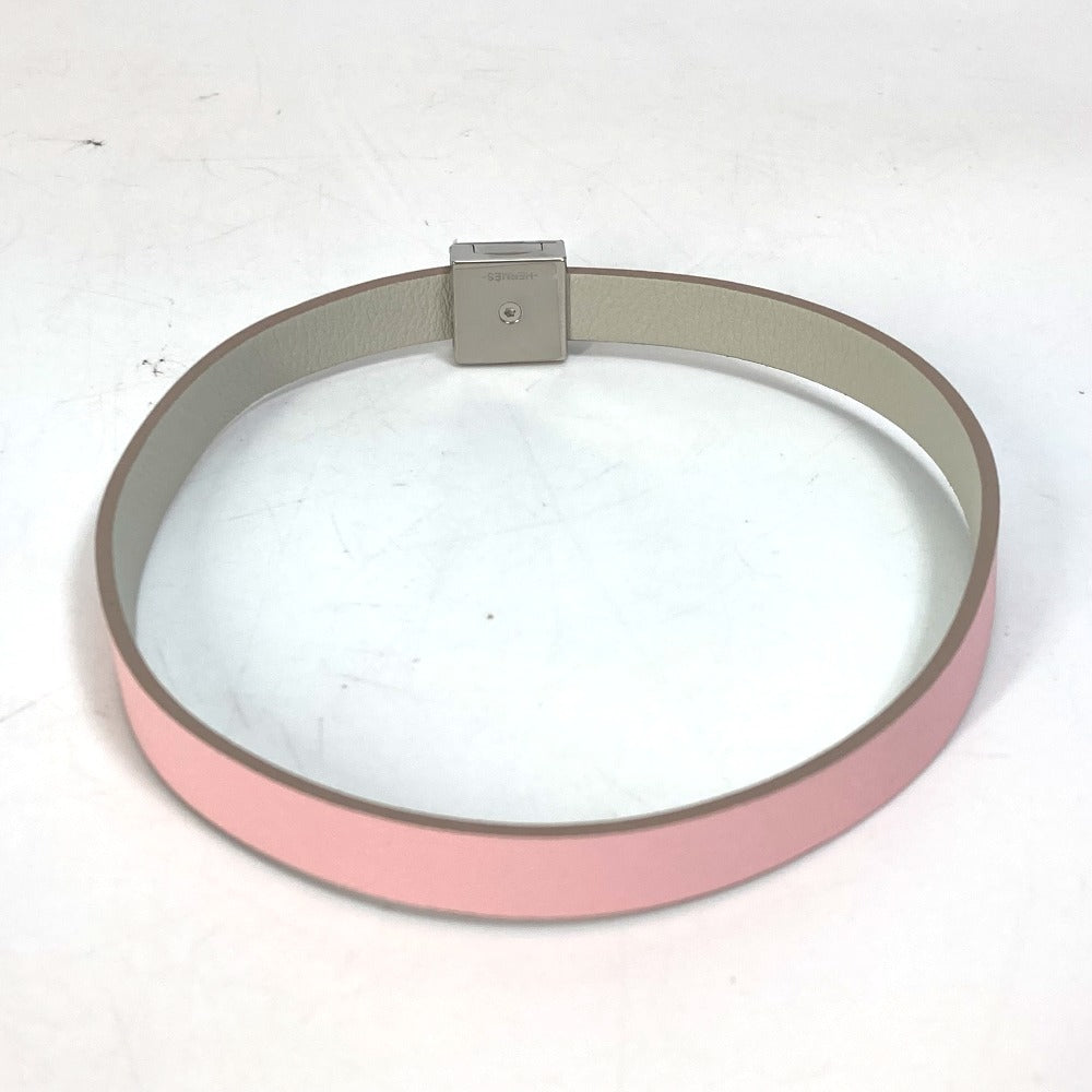 HERMES bracelet leather pink Accessories Medor Amphini Women Used Authentic