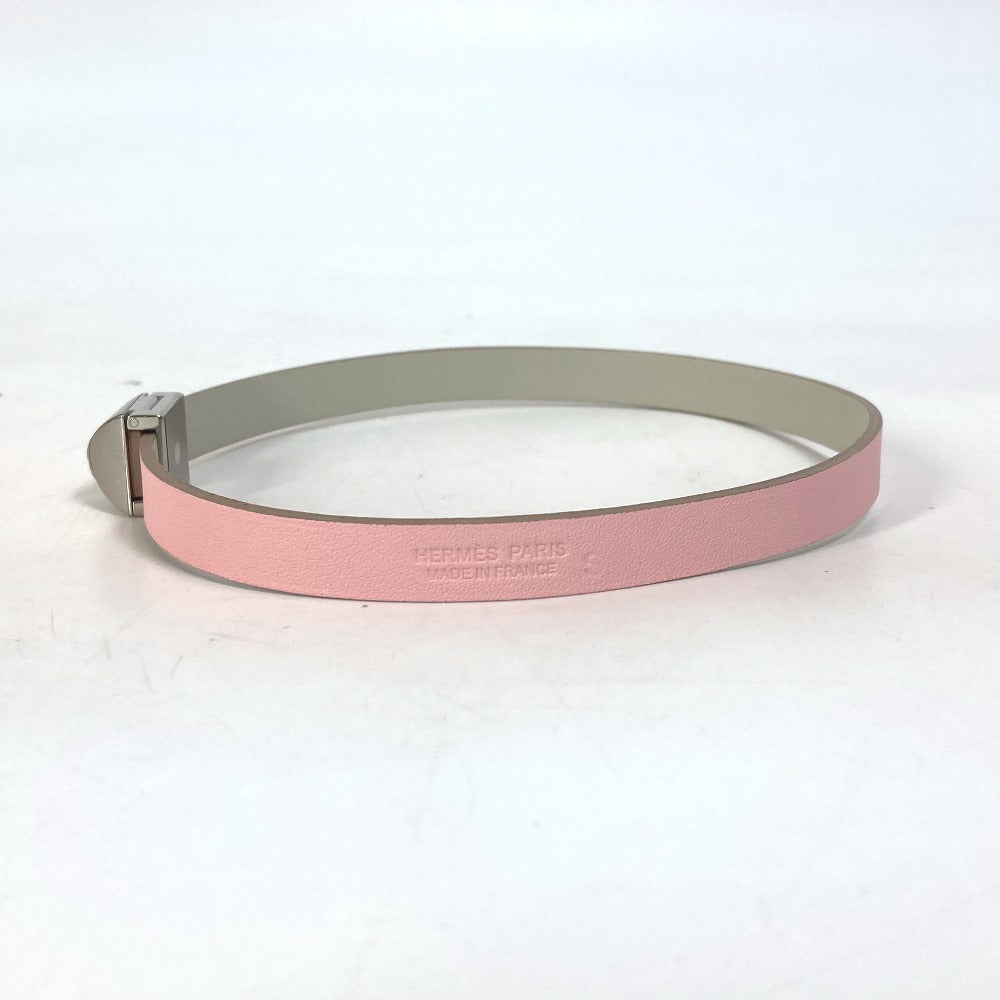 HERMES bracelet leather pink Accessories Medor Amphini Women Used Authentic