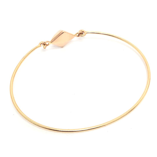 HERMES bracelet 18K gold K18 Collier de Sian Rock Medor Women Used Authentic