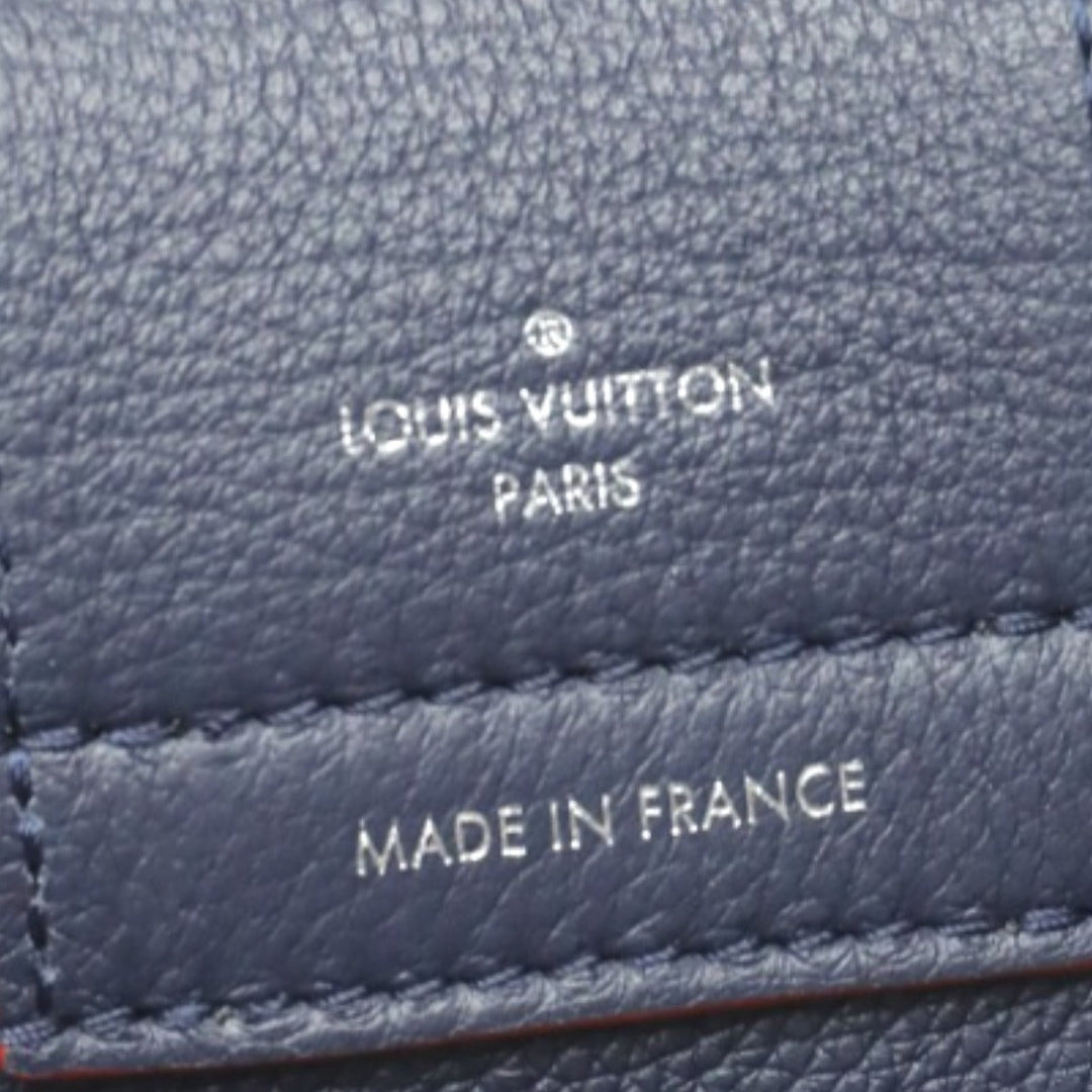 LOUIS VUITTON Handbag M53645 Calfskin Navy x red 2WAY bag Rock Me Day Marine Rouge Women Used Authentic