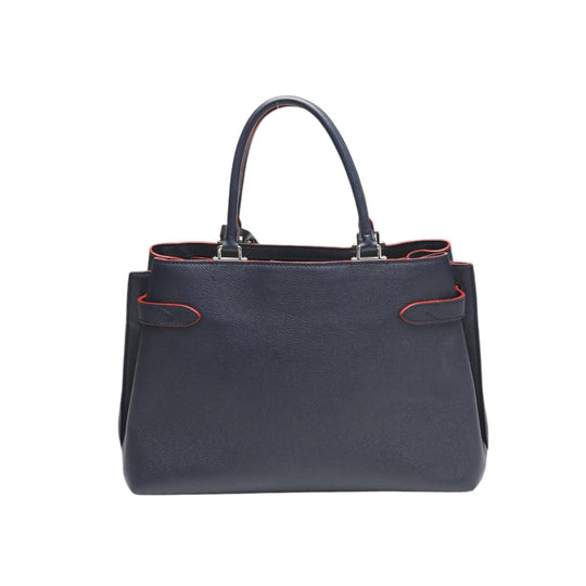 LOUIS VUITTON Handbag M53645 Calfskin Navy x red 2WAY bag Rock Me Day Marine Rouge Women Used Authentic