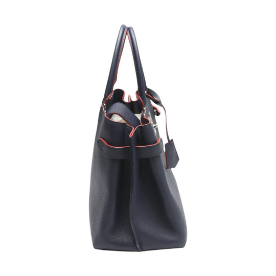 LOUIS VUITTON Handbag M53645 Calfskin Navy x red 2WAY bag Rock Me Day Marine Rouge Women Used Authentic