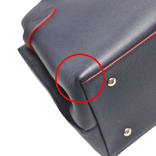 LOUIS VUITTON Handbag M53645 Calfskin Navy x red 2WAY bag Rock Me Day Marine Rouge Women Used Authentic