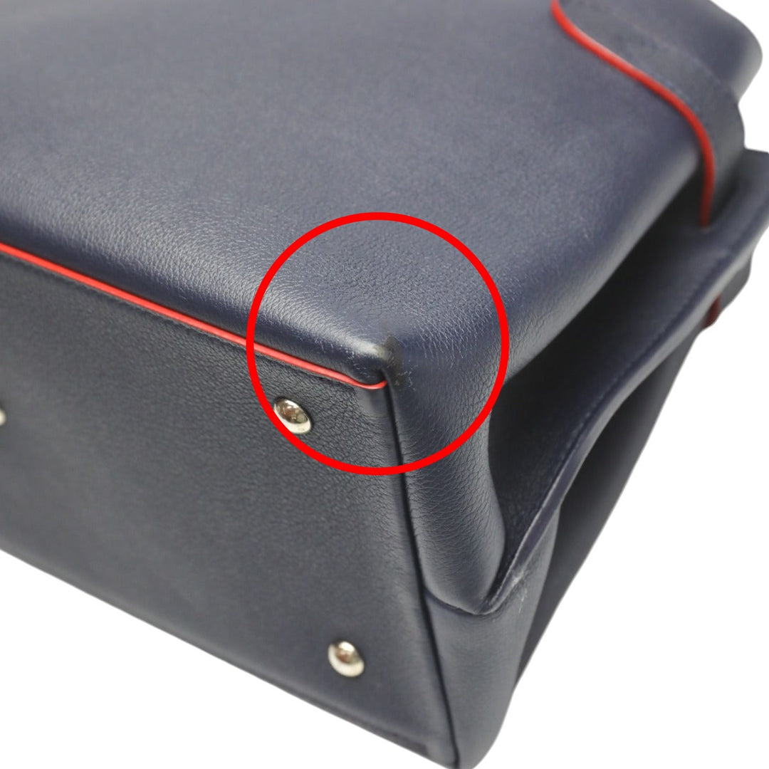 LOUIS VUITTON Handbag M53645 Calfskin Navy x red 2WAY bag Rock Me Day Marine Rouge Women Used Authentic
