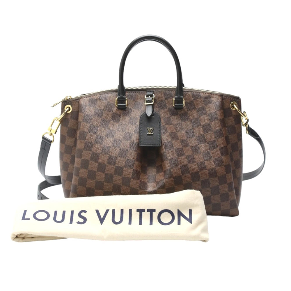 LOUIS VUITTON Tote Bag N45283 Damier canvas Brown 2WAY bag Odeon Tote MM Women Used Authentic