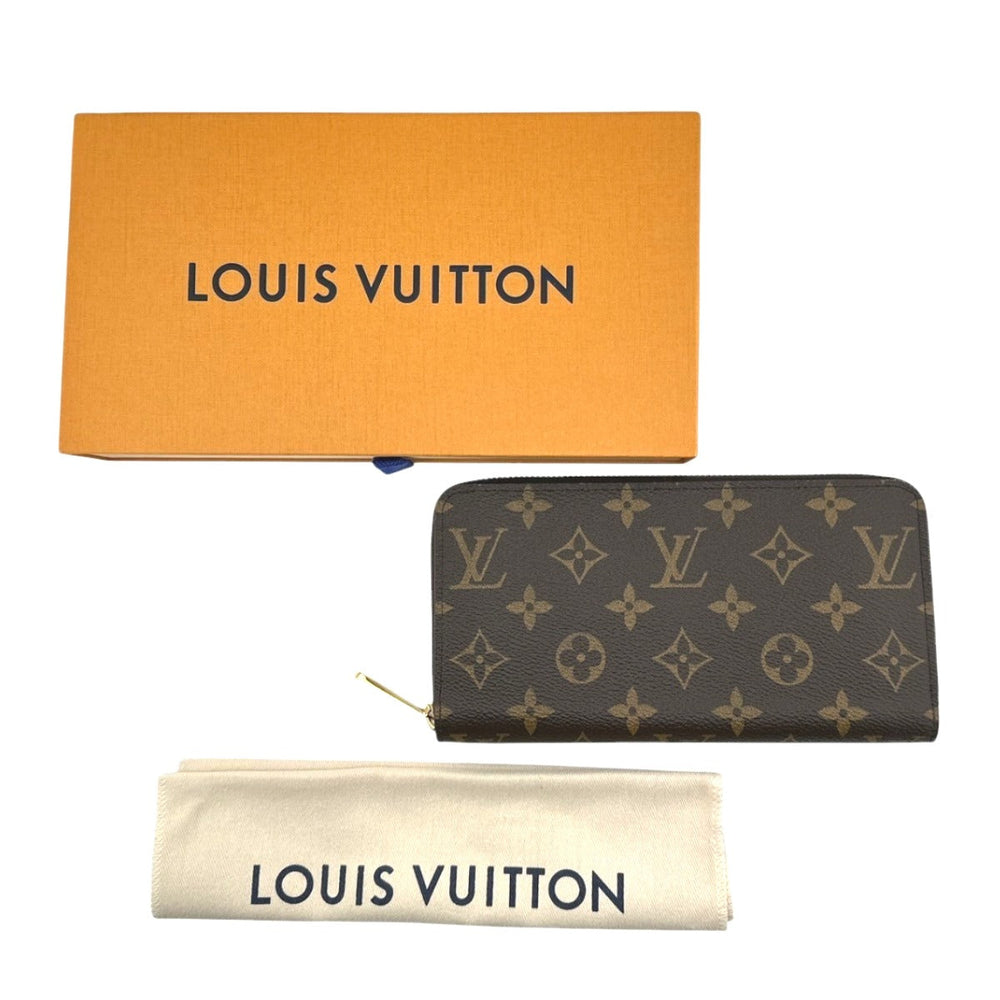 LOUIS VUITTON Long Wallet Purse M42616 Monogram canvas Brown Zip Around Monogram Zippy wallet Women Used Authentic