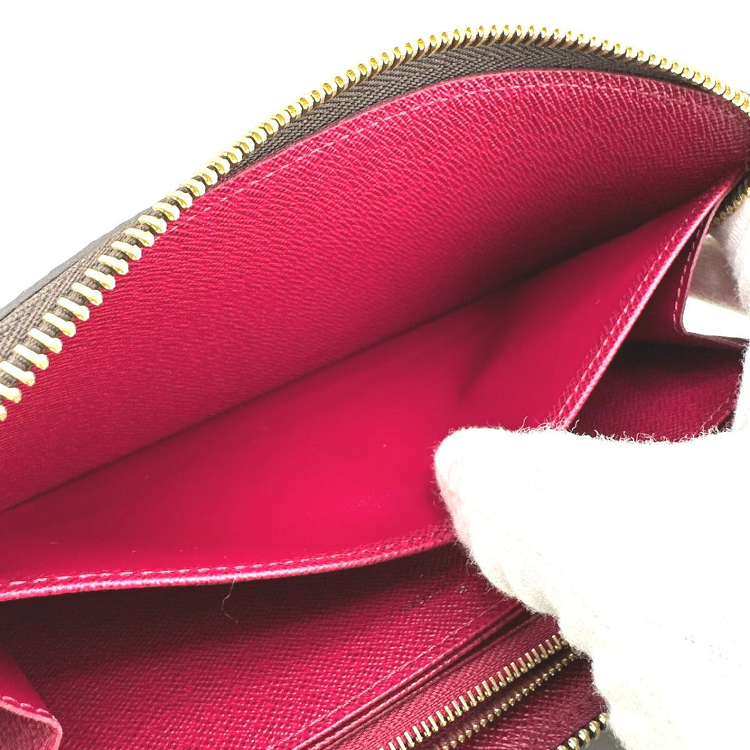 LOUIS VUITTON Long Wallet Purse M42616 Monogram canvas Brown Zip Around Monogram Zippy wallet Women Used Authentic