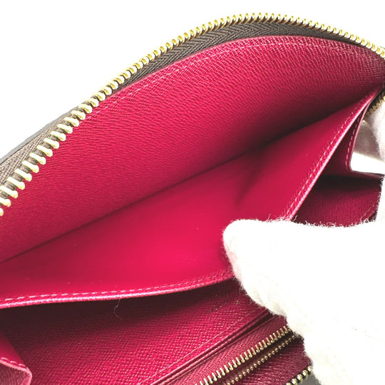 LOUIS VUITTON Long Wallet Purse M42616 Monogram canvas Brown Zip Around Monogram Zippy wallet Women Used Authentic