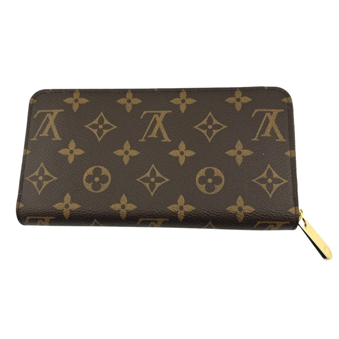 LOUIS VUITTON Long Wallet Purse M42616 Monogram canvas Brown Zip Around Monogram Zippy wallet Women Used Authentic