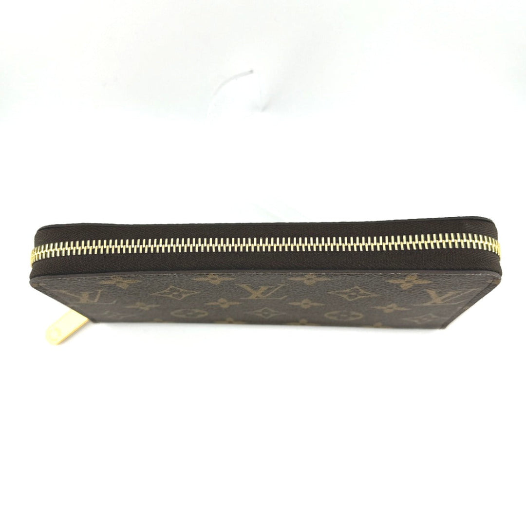 LOUIS VUITTON Long Wallet Purse M42616 Monogram canvas Brown Zip Around Monogram Zippy wallet Women Used Authentic