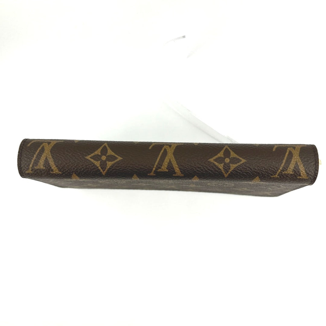 LOUIS VUITTON Long Wallet Purse M42616 Monogram canvas Brown Zip Around Monogram Zippy wallet Women Used Authentic