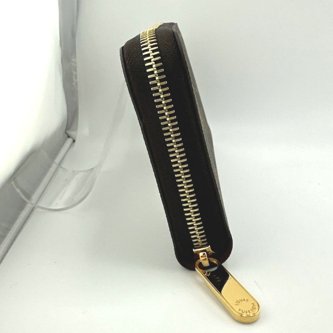 LOUIS VUITTON Long Wallet Purse M42616 Monogram canvas Brown Zip Around Monogram Zippy wallet Women Used Authentic