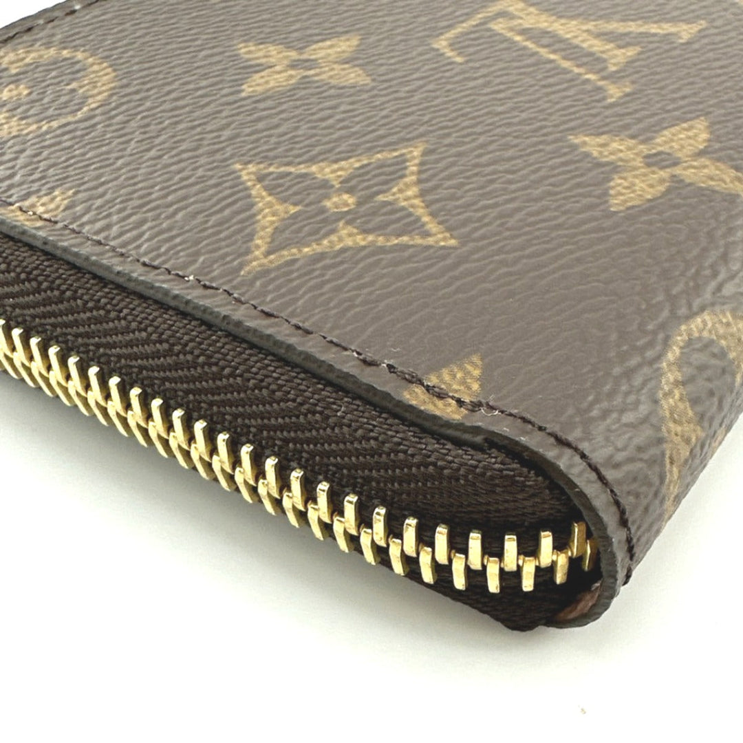 LOUIS VUITTON Long Wallet Purse M61298 Monogram canvas Rose valerine Clemence Monogram Rose valerine Women Used Authentic