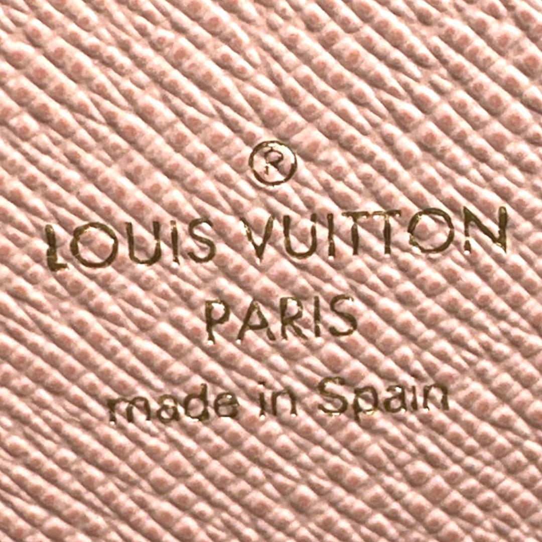 LOUIS VUITTON Long Wallet Purse M61298 Monogram canvas Rose valerine Clemence Monogram Rose valerine Women Used Authentic