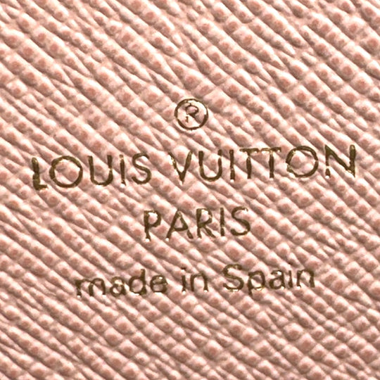 LOUIS VUITTON Long Wallet Purse M61298 Monogram canvas Rose valerine Clemence Monogram Rose valerine Women Used Authentic