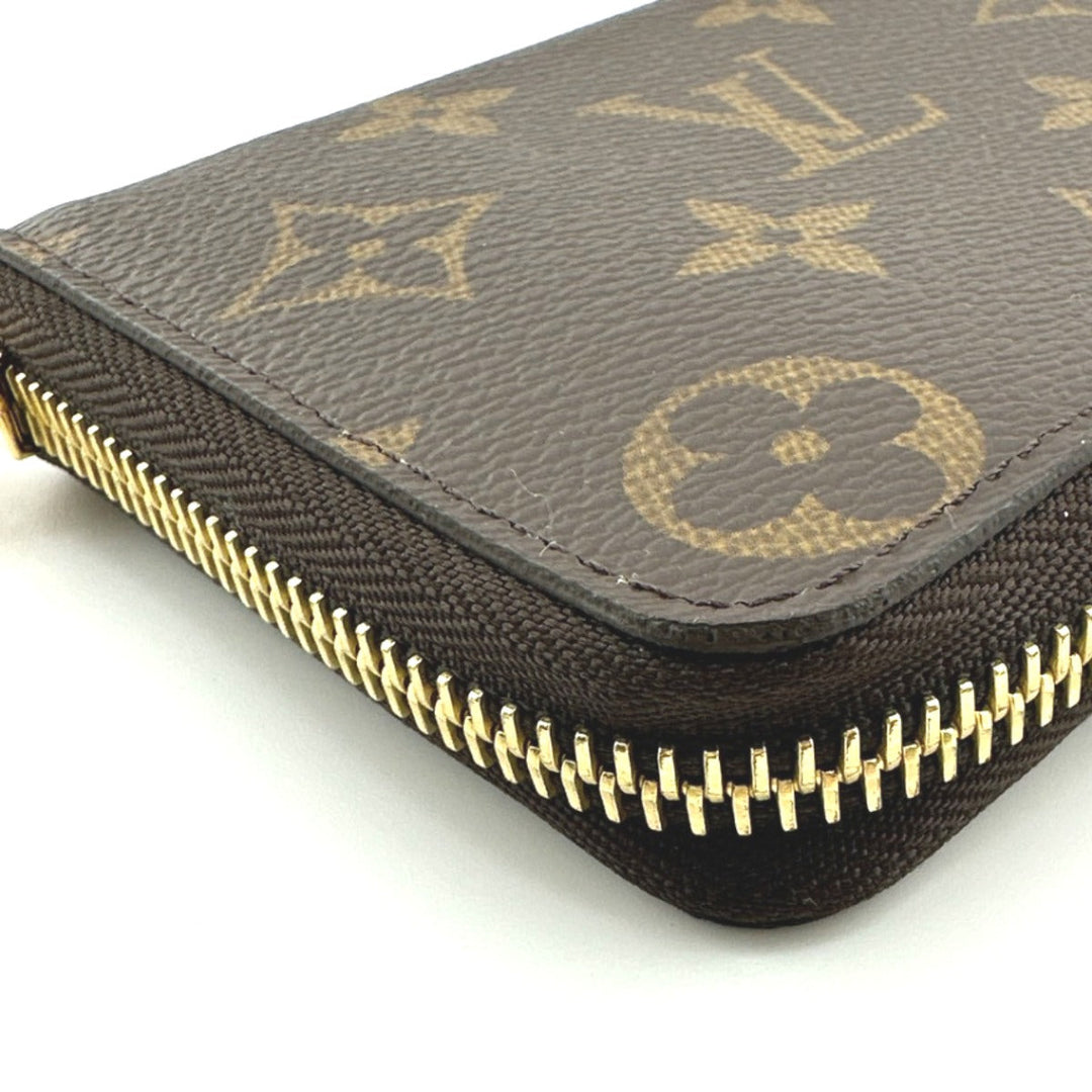 LOUIS VUITTON Long Wallet Purse M61298 Monogram canvas Rose valerine Clemence Monogram Rose valerine Women Used Authentic