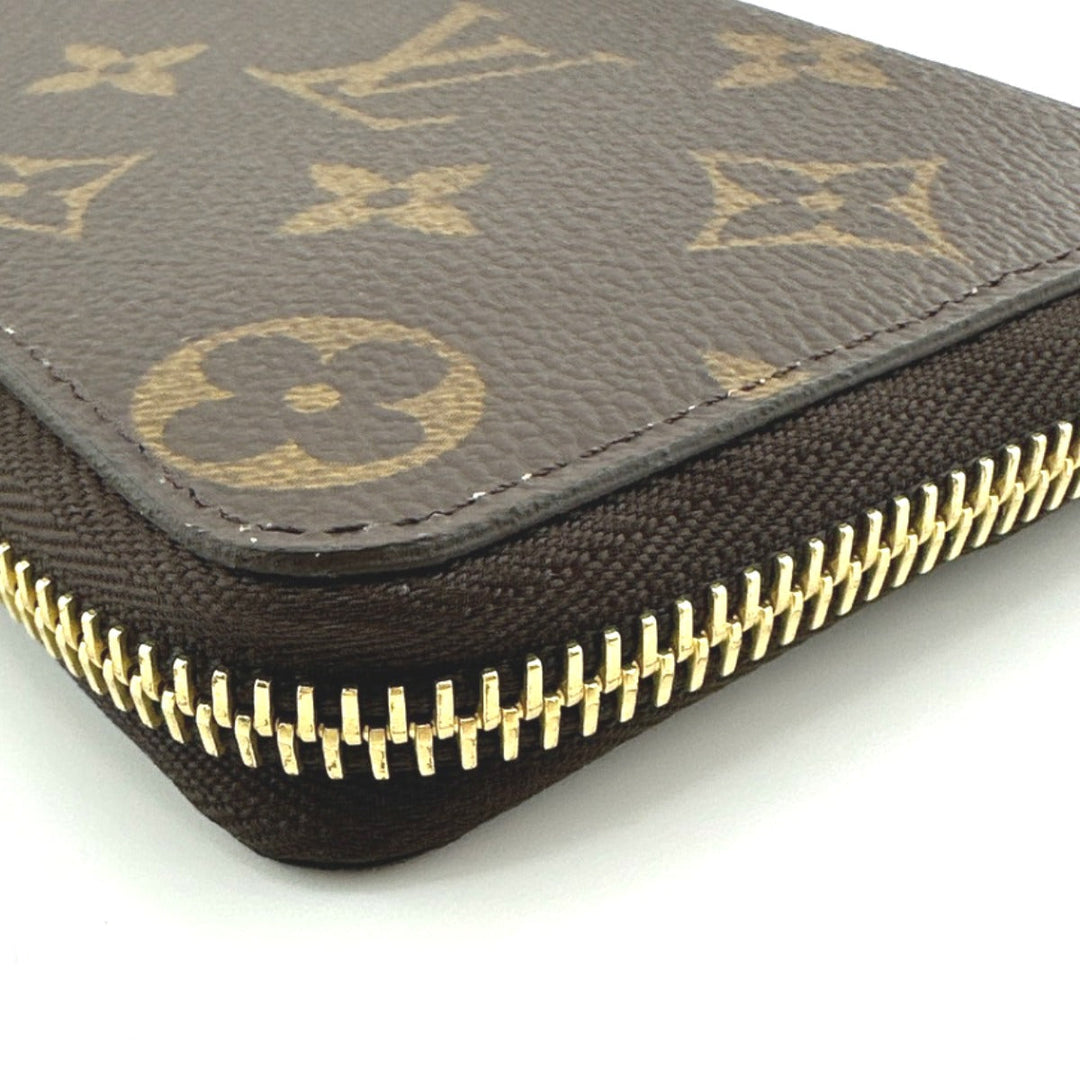 LOUIS VUITTON Long Wallet Purse M61298 Monogram canvas Rose valerine Clemence Monogram Rose valerine Women Used Authentic