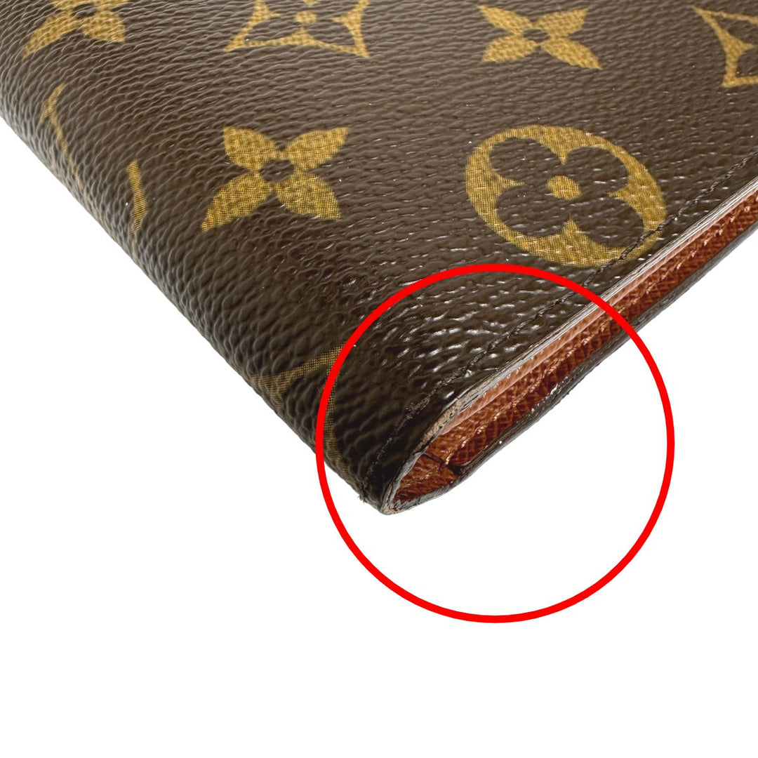 LOUIS VUITTON Bifold Wallet M60026 Monogram canvas Brown Bifold Wallet Monogram Portefeuille Florin unisex(Unisex) Used Authentic