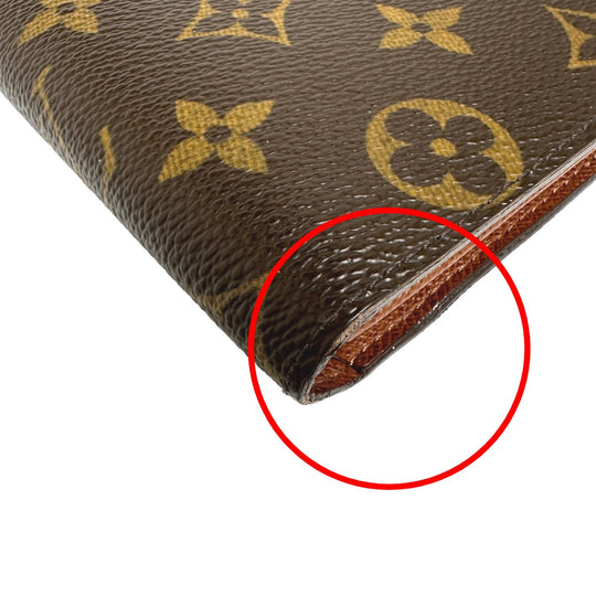 LOUIS VUITTON Bifold Wallet M60026 Monogram canvas Brown Bifold Wallet Monogram Portefeuille Florin unisex(Unisex) Used Authentic