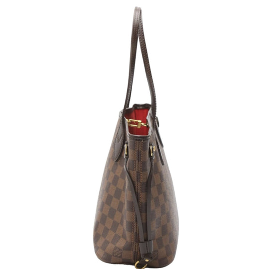 LOUIS VUITTON Handbag N51109 Damier canvas Brown Handbag Damier Never full PM Women Used Authentic
