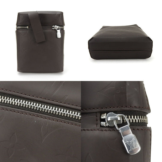LOUIS VUITTON Pouch M46550 Monogram grass leather Brown Ray unisex(Unisex) Used Authentic