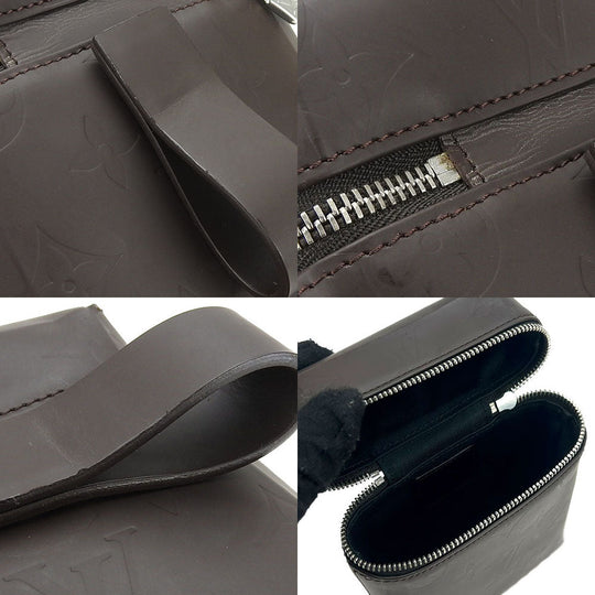 LOUIS VUITTON Pouch M46550 Monogram grass leather Brown Ray unisex(Unisex) Used Authentic
